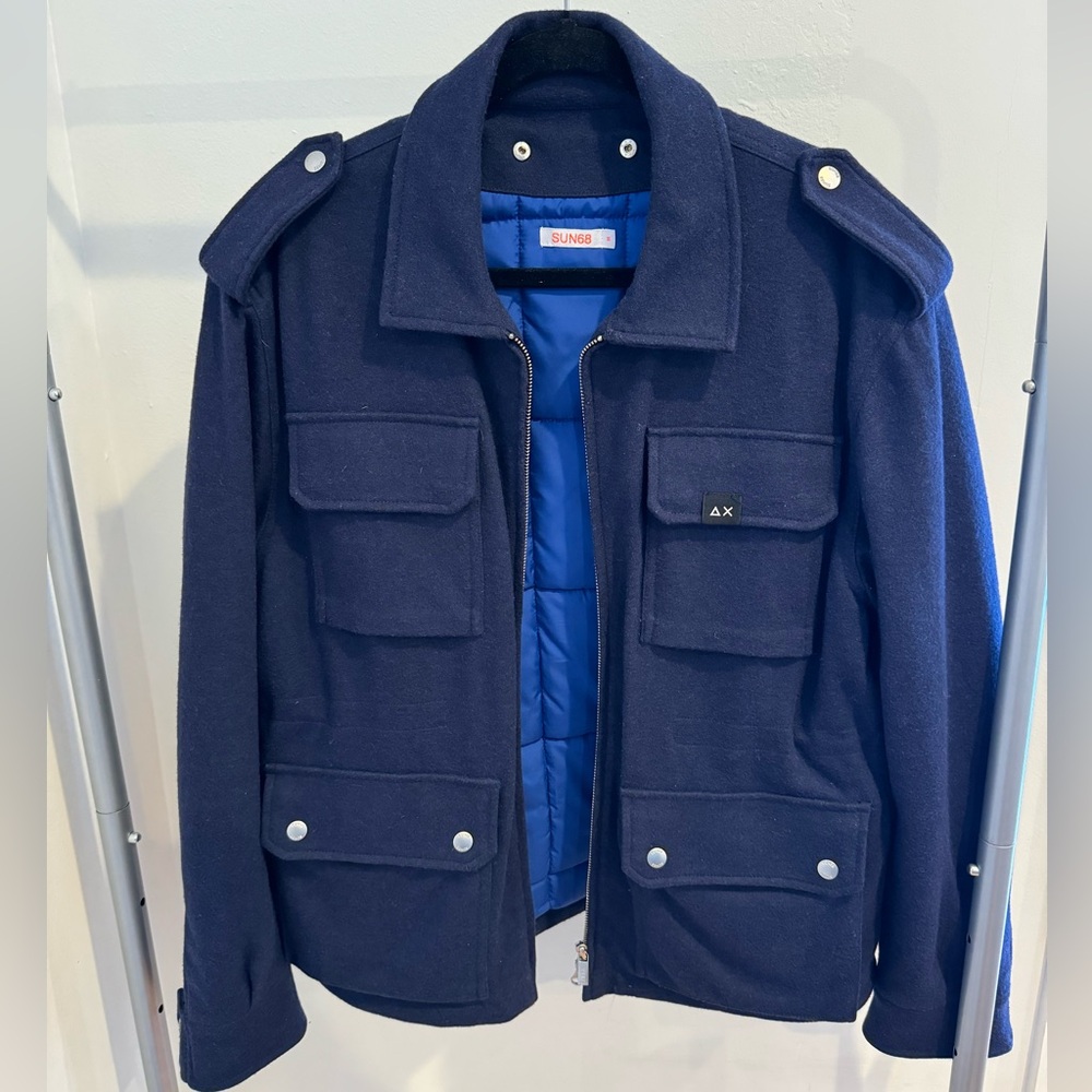 Sun 68 Navy Blue Jacket, Size M.